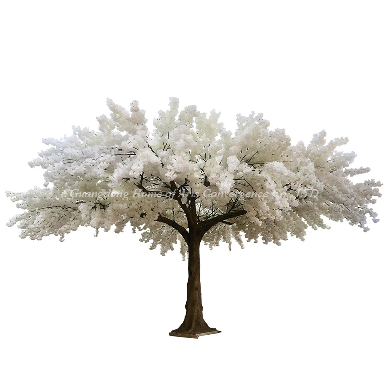 Künstlicher Kirschblütenbaum mit großem Baldachin, 3 m, weiß